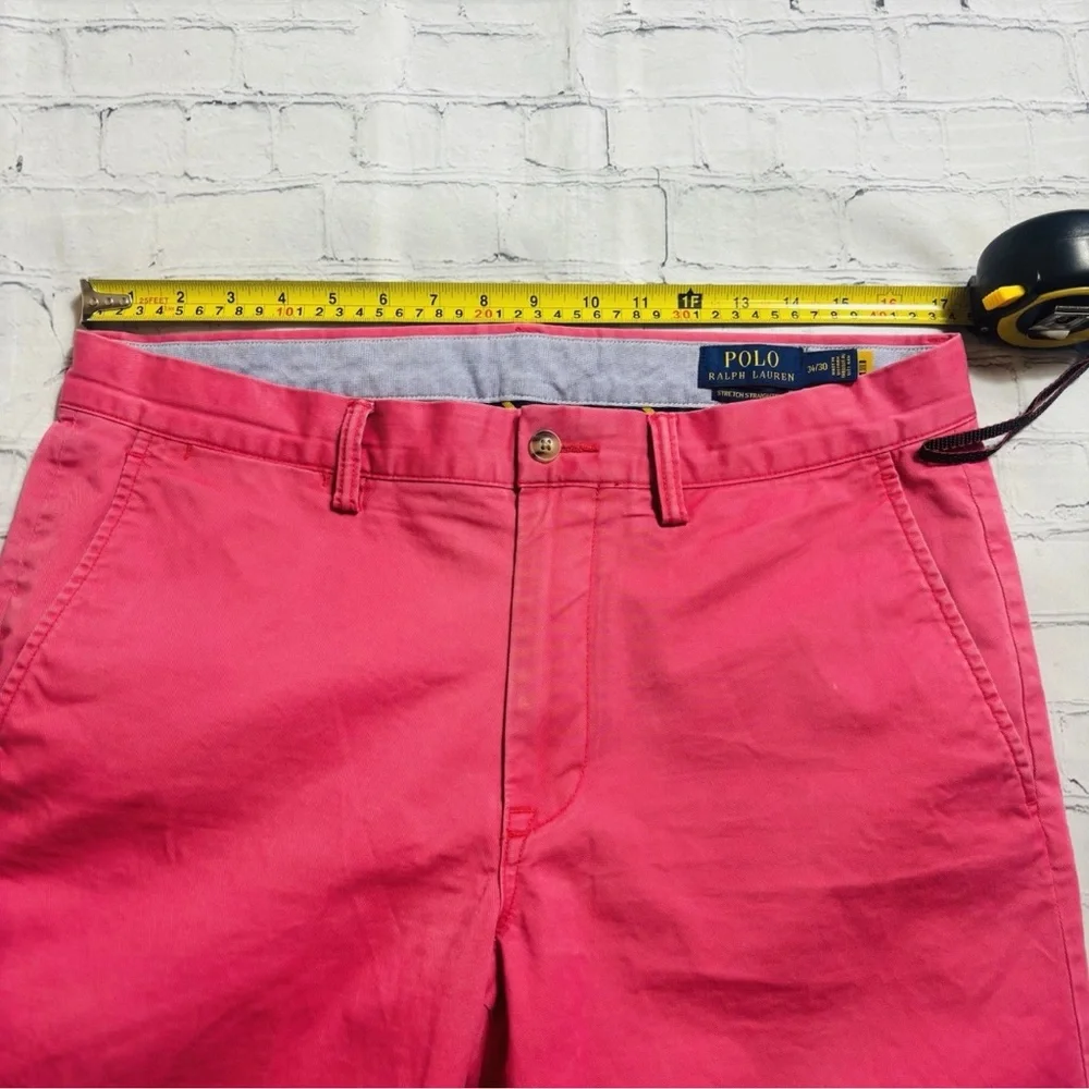 Polo Ralph Lauren Pink Chino Pants Straight Fit Mens 34x27 Stretch Golf Preppy